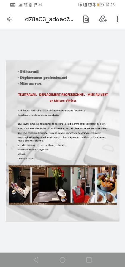 Maison D'Hote Les Notes Endormies Suite Le Refuge Walcourt 外观 照片